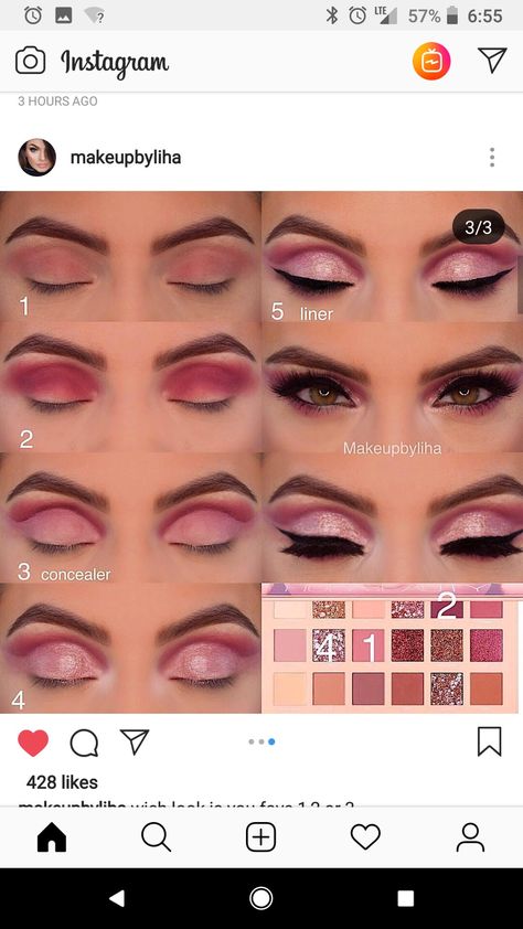 Huda Nude Palette Looks, Make Up For Beginners Ideas, Huda Beauty Nude Palette Looks, Pink Eyeshadow Looks Step By Step, Simple Pink Eyeshadow Looks, Pink Eyeshadow Looks, Teknik Makeup, Pink Eyeshadow Look, Pink Eye Makeup