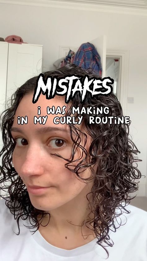 ⭐️Check out my highlights for more tips! Okay, maybe this is a bit dramatic 😂 but sometimes even some subtle changes to your routine can … | Instagram How To Make Curly Hair Look Longer, Chest Length Curly Hair, Short Curly Hair Sleeping Tips, Refreshing Curly Hair Next Day, How To Style The Front Of Curly Hair, Curly Cut Short Hair, Curly Hair Routine For Short Hair, Fine Curly Hair Routine, Night Time Curly Hair Routine