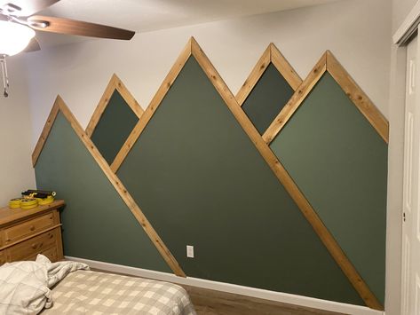 How To Start Painting, Painting Walls, Start Painting, Baby Room Inspiration, Accent Wall Bedroom, Big Boy Room, Bed Room, Cabin Decor, Boy Room