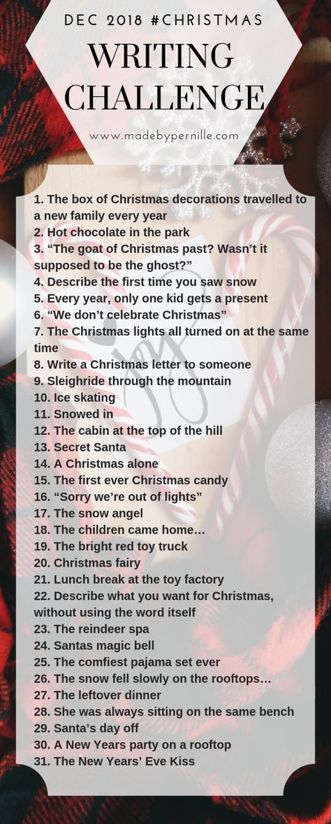 Christmas Writing Challenge, December Writing Challenge, Christmas Story Writing Prompts, Christmas Writing Prompts Story Starters, Christmas Romance Writing Prompts, Writing Prompts Christmas, Christmas Prompts Writing, Christmas Story Prompts, Winter Prompts