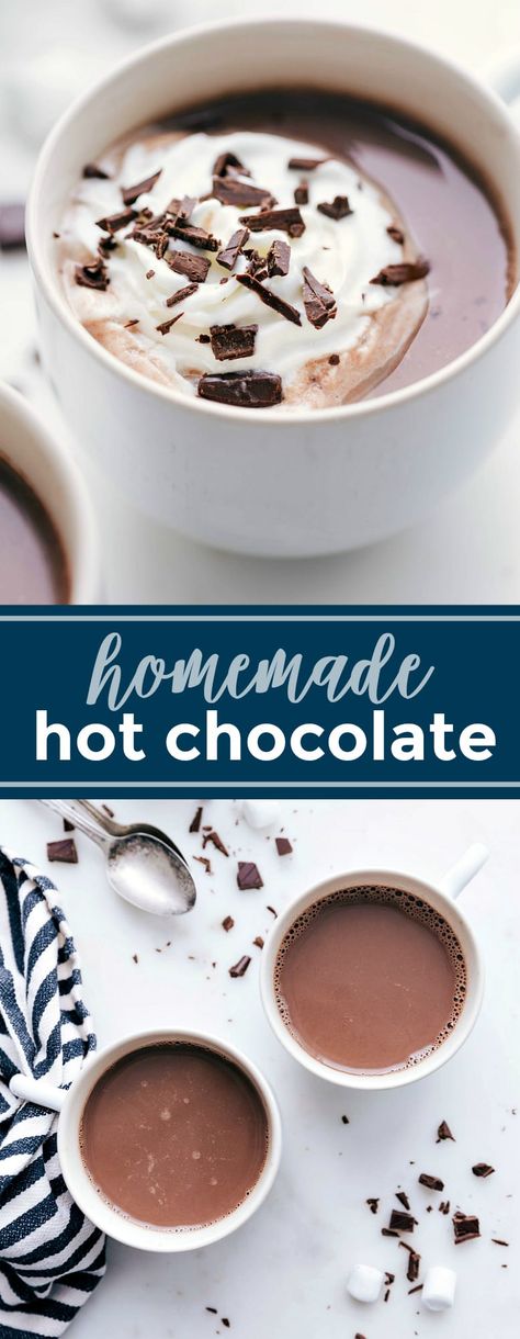 Hot Chocolate [EASIEST, BEST RECIPE] | Chelsea's Messy Apron Matcha Hot Chocolate, Starbucks Hot Chocolate, Homemade Chocolate Syrup, Hot Chocolate Recipe Homemade, Hot Drinks Recipes, Hot Chocolate Cocoa, Jello Shot, Frozen Hot Chocolate, Delicious Hot Chocolate