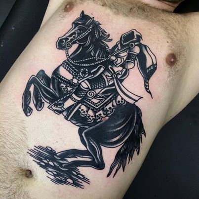 Reaper On Horse Tattoo, Reaper On Horse, Traditional Knight Tattoo, Cowboy Tattoos, Grim Reaper Tattoo, Knight Tattoo, Reaper Tattoo, Old School Tattoo Designs, Traditional Tattoo Art