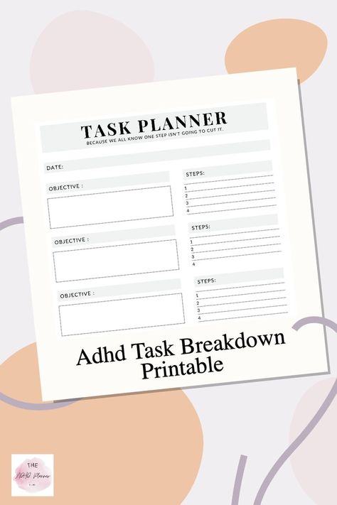 Task Planner, Object Permanence, Planner Cleaning, Get Things Done, Printable Pages, Productivity Planner, Hearts Desire, First Step, Meant To Be