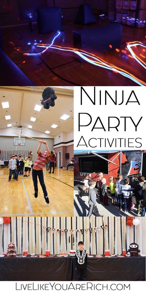 Ninja Party Food, Ninja Activities, Ninja Themed Birthday Party, Martial Arts Party, Ninja Theme Party, Ninja Birthday Party, Ninja Headband, Ninja Course, Ninja Games