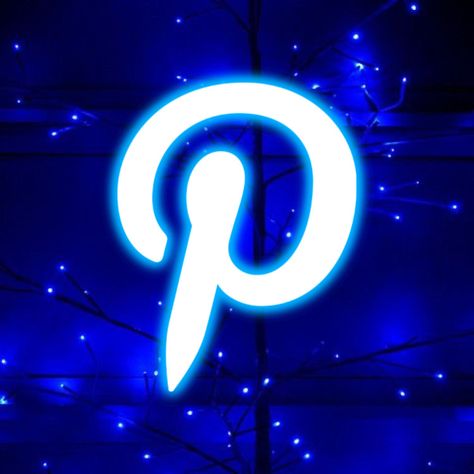 Neon Blue Settings Icon, Pinterest Logo Blue, App Icon Neon Blue, Neon Blue App Icons, Blue Pinterest Icon, Blue Dark Wallpaper, App Icon Neon, Inosuke Wallpaper, Blue Apps