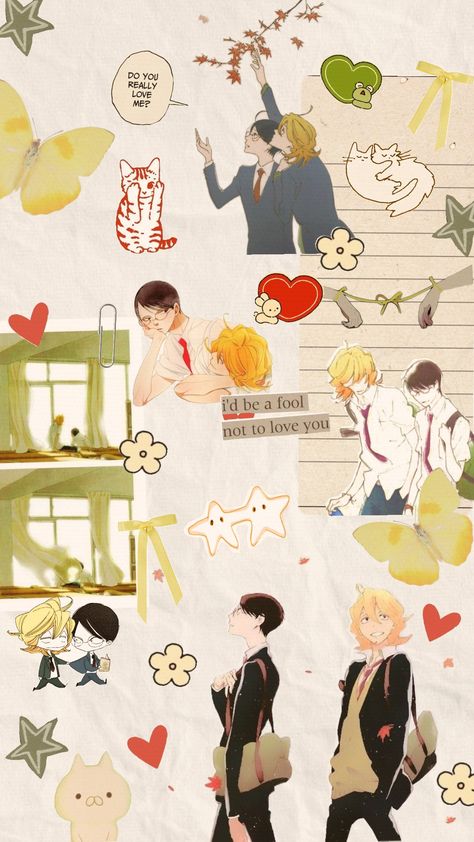 Doukyuusei (classmates) wallpaper 💛 #doukyuusei #classmates #animeaesthetic #animewallpaper #fall #boyslove Classmates Wallpaper, Cute Patterns Wallpaper, Aesthetic Pastel Wallpaper, Pastel Wallpaper, Pastel Aesthetic, Anime Movies, Cute Pattern, Pattern Wallpaper, Cute Wallpapers