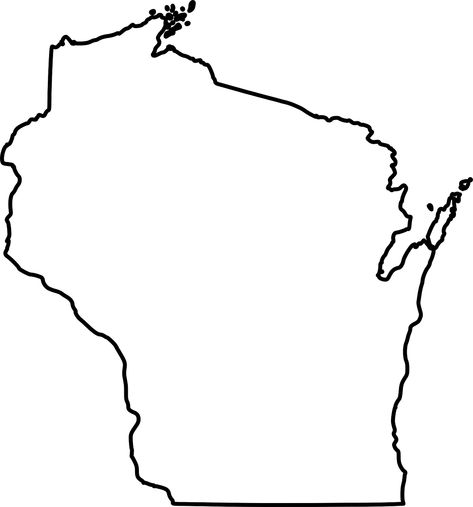 Wisconsin State Map - Free vector graphic on Pixabay Anchor Tattoo Design, Outline Tattoo, Baby Silhouette, Map Outline, Wisconsin State, Pabst Blue Ribbon, In Door, State Outline, Making A Budget