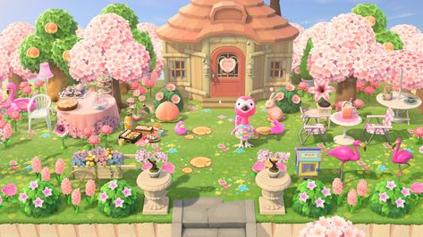 acnh Flora Acnh, Flora Animal Crossing, Acnh Flora, Acnh Living Rooms Ideas, Happy Home Designer, Rooms Ideas, Island Design, Animal Crossing Qr, Vacation Homes