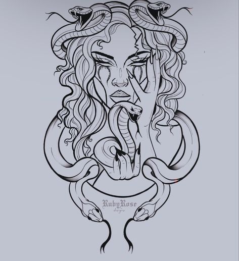 Big Medusa Tattoo Thigh, Medusa Tattoo Upper Thigh, Medusa Ribcage Tattoo, Unique Medusa Tattoo On Thigh, Medusa Art Illustration, Medusa Tattoo Leg, Dessin Medusa Tattoo, Medusa Tattoo Sketch, Medusa Forearm Tattoo