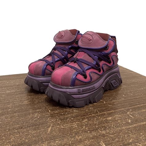 Vintage Pink And Purple „Gordon Jack” Platform... - Depop Gordon Jack Shoes, Rare Colors, Funky Shoes, Digital Closet, Chunky Shoes, New Rock, Chunky Platform, Shoe Closet, Chunky Sneakers