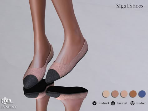 The Sims Resource - Sigal Shoes Sims 4 Winter Cc, Classy Flats, Mods The Sims 4, Classy Sandals, Cc Shoes, The Sims Mods, Sims 4 Cc Shoes, Sims Custom Content, Sims 4 Download