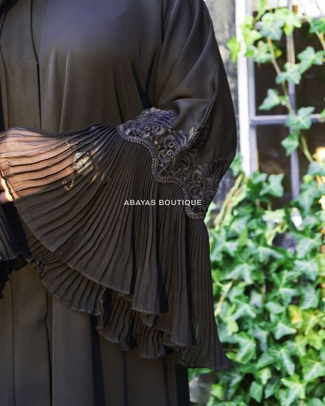 Abayas Boutique on Instagram: “The All important Close Up  The New Lavish Flutter Open Abaya is the ultimate lace Abaya.  https://abayasboutique.com/en/open-…” Lace Abaya, Black Abaya Designs, Abaya Fashion Dubai, Pakistan Dress, Kids Dress Collection, Open Abaya, Stylish Short Dresses, Iranian Women Fashion, Muslim Fashion Hijab Outfits