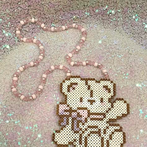 Cute Perler Bead Patterns Kawaii, Coquette Perler Beads, Cute Perler Patterns, Kawaii Perler, Fairy Perler, Cute Perler, Cow Perler Bead Patterns, Cutecore Perler Bead, Fuse Beads Ideas Cute