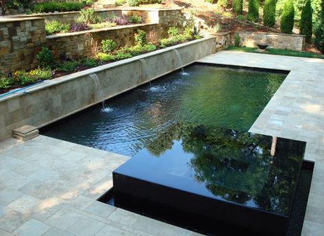 Top 5 Most Popular Custom Pool Features – Anthony & Sylvan Pools Infinity Hot Tub, Anthony Sylvan Pools, Pool Design Modern, Swimming Pool Prices, Geometric Pool, Pool Prices, Modern Pools, Building A Pool, Dream Pools