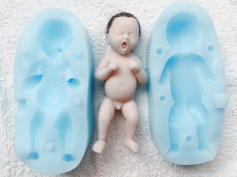 Silicone Doll Molds, Fimo Molds, Baby Mold, Polymer Clay Cake, Silicone Rubber Mold, Cake Decorating With Fondant, Flower Molding, Silicone Dolls, Polymer Clay Dolls