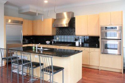 A Kitchen From The 2000s Is Remodeled | domino 2000s Kitchen Aesthetic, Updating Early 2000s Home, Early 2000s Kitchen, 2000s Kitchen, Kitchen Interior Modern, 00s Style, Brick Decor, Modern Kitchen Cabinets, Design School