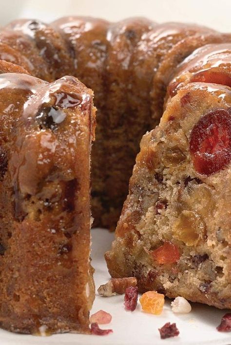 Butter-Rum Walnut Cake : King Arthur Flour Rum Loaf Cake, Rum Fruit Cake Recipe, Rum Fruit Cake, Walnut Fruit, Fruit Cake Recipe, Butter Rum, Spiced Fruit, Fruit Cake Christmas, Fruit Cakes