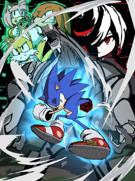 Sonic Skyline, Idw Sonic, Scenecore Art, Sonic Frontiers, Hedgehog Game, Sonic Heroes, Dragon Ball Art Goku, Blue Hedgehog, Sonic Franchise