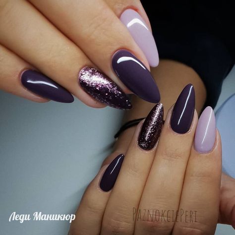 Ongles Gel Violet, Purple Nail Art Designs, Purple Nail Art, Gel Nail Extensions, Purple Nail, Nails Almond, Prom Nails, Chic Nails, Nail Polishes