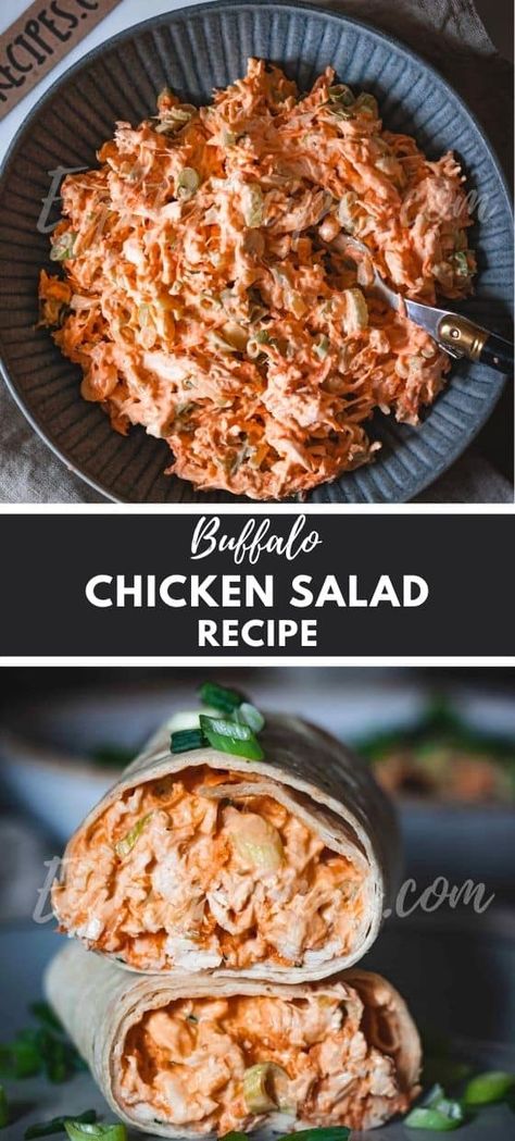 Buffalo Chicken Salad Recipe Buffalo Chicken Salad Recipe, Marry Me Chicken Recipe, Buffalo Recipe, Chicken Salad Wrap, Buffalo Chicken Salad, Healthy Buffalo Chicken, Chicken Salad Recipe, Easy Healthy Lunches, Quick Lunch