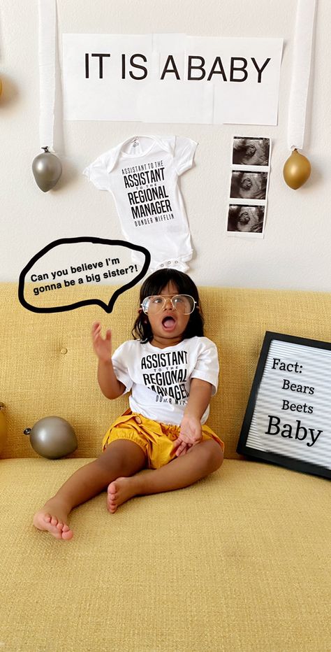 The office Big Sister, The Office, Future Kids, Gender Reveal, Baby Announcement, Ball Exercises