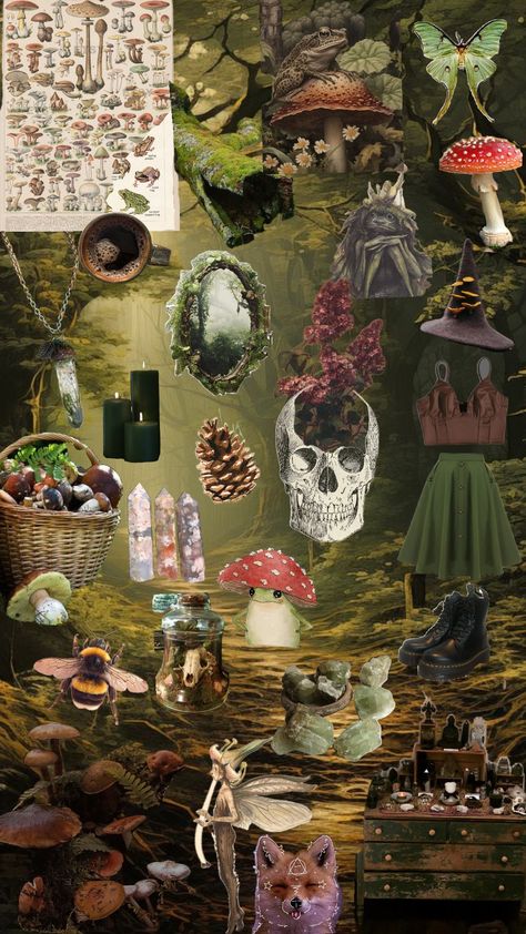 My goblincore vision🍄 #goblincore #goblin #forestcore #forest Goblincore School Supplies, Ethereal Asthetics, 4w5 Aesthetic, Goblincore Crafts, Goblincore Diy, Cottagecore Fits, Goblincore Decor, Goblincore Fairycore, Goblincore Aesthetic