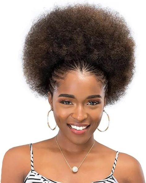 Colorfulpanda Chignon Postiche Cheveux Afro Naturel Crépus Bouclée pour Femme Noire Extension de Cheveux Synthétiques Avec Pince Afro Cordon Clip (Brun foncé) : Amazon.fr: Beauté et Parfum Pretty Braided Hairstyles, Hair Stylist, Braided Hairstyles, Braids, Hairstyles, Hair Styles, Quick Saves, Plaits