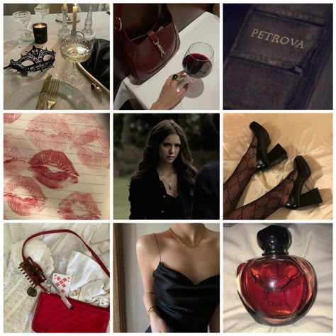 Katherine Pierce, the vampire diaries, vampire, kiss mark, red, black, perfume, Katherine Pierce aesthetic, aesthetic,mood board Katherine Aesthetic Core, Vampire Diaries Vibes Aesthetic, Vampire Vibes Aesthetic, Darkside Aesthetic, Vampire Diaries Mood Board, Elena Gilbert Aesthetic Moodboard, Kathrine Pierce Aesthetic, Tvd Aesthetic Pictures, Katherine + Core + Aesthetic