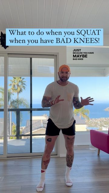 Ryan Read on Instagram: "Do not let your knees tell you no! Tell your knees to stfu! With proper form and pace, you can squat! #kneepain #squat #squats #fitness #fitnesstips" No Squats Leg Workout, Alternative To Squats For Bad Knees, Full Body Workout For Bad Knees, Glute Workout Easy On Knees, Modified Squats For Bad Knees, Leg Workout No Squats Or Lunges, Lunge Alternatives For Bad Knees, No Squat Quad Workout, Squat Alternatives For Bad Knees