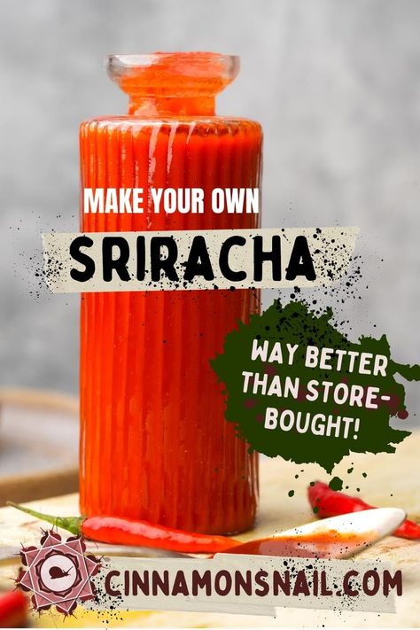 Make your own authentic Sriracha Sauce! This easy Sriracha Sauce recipe is better than any store-bought sauce and tastes like the original recipe. Learn how to make the BEST Sriracha Hot Sauce at home. Chicken Wing Sauce Recipes | Homemade Sauce Recipes | Sriracha Recipes | Homemade Sriracha Sauce | Homemade Hot Sauce | DIY Sriracha Sauce | Sriracha Pepper Recipes Homemade Sriracha Sauce Recipe, Diy Sriracha, Sriracha Recipe, Homemade Sriracha Sauce, Chicken Wing Sauce, Sriracha Sauce Recipe, Chicken Wing Sauce Recipes, Vegan Vietnamese, Homemade Sriracha