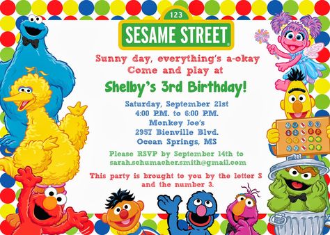 Download Now FREE Sesame Street Birthday Invitations Elmo Invitations, Elmo Birthday Invitations, Sesame Street Birthday Invitations, Sesame Street Invitations, 1st Birthday Invitation Template, Elmo Birthday Party, Invitations Template, Sesame Street Birthday Party, Elmo Party