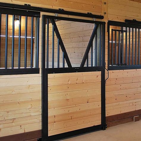 Horse Stall Doors, Horse Stalls Doors, Stall Doors, Small Horse Barns, Prefab Barns, Stall Fronts, Horse Farm Ideas, Horse Barn Ideas Stables, Stall Door