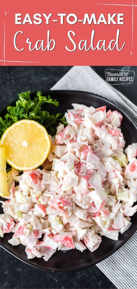 Crab Salad With Old Bay Seasoning, Deli Crab Salad Recipe, Crab Meat Salad Recipe Simple, Crab Salad 12 Tomatoes, Homemade Crab Salad, Crab Salad Recipe 12 Tomatoes, Crab Salad Lettuce Wraps, Easy Seafood Salad, Imitated Crab Salad Recipes