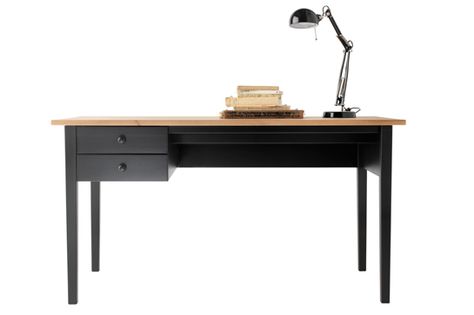 11 New IKEA Pieces We're Stalking From Its Fall Delivery #refinery29  http://www.refinery29.com/2014/07/71340/ikea-catalog-2015#slide8  The contrasting black legs and natural, wood top make this desk a subtly designed stunner.ARKELSTORP Desk, $189, available in August. Arkelstorp Desk, Desk With Wood Top, Ikea Pieces, Ikea 2015, Closet Solutions, Ikea New, Ikea Products, Ikea Catalog, No Closet Solutions