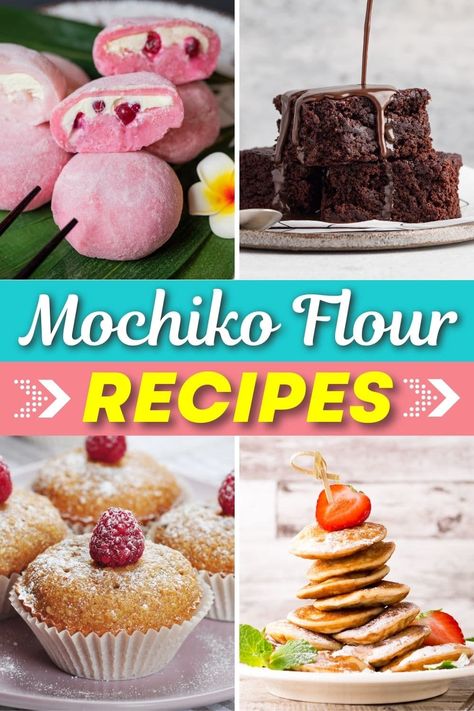 You'll flip for these tasty mochiko flour recipes! From butter mochi to brownies to pancakes, mochiko flour will be your new go-to ingredient. Mochiko Recipes Desserts, Mochi Flour Recipes, Mochiko Flour Recipes, Mochiko Recipes, Mochi Cookie Recipe, Mochi Brownie Recipe, Mochi Making, Easy Mochi, Mochiko Flour