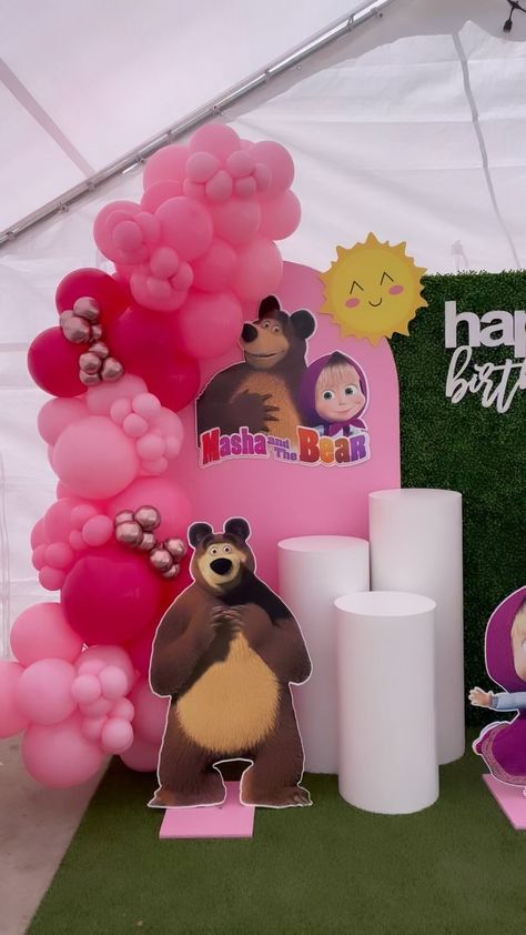 Masha The Bear Birthday Party, Masha And The Bear 2nd Birthday, Masha And The Bear Birthday Party, Masha And The Bear Centerpieces, Masha And Bear Birthday Party Ideas, Masha And The Bear Party Decoration, Masha Birthday Party Decoration, Masha And The Bear Decoration, Masha And The Bear Birthday Decoration