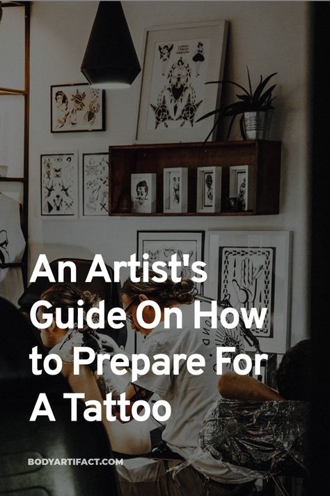 Wanting to learn how to prepare for a tattoo? Here's a guide written by a Tattoo artist going over all the details. Prep For Tattoo, How To Prepare For A Tattoo, Pre Tattoo Tips, What To Do Before Getting A Tattoo, How To Be A Tattoo Artist, Tattoo Preparation, Learn To Tattoo, Becoming A Tattoo Artist, Tattoo Process