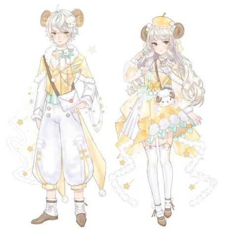 Sheep Vtuber, Sheep Outfit, Vtuber Ideas, Outfit Anime, Prince Clothes, Fantasy Outfits, Anime Clothes, Character References, Character Reference