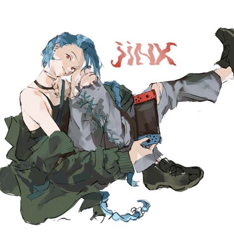 Jinx Character, Jinx Game, Jhin League Of Legends, Arcane Art, Science Bros, Jinx Arcane, Jinx League Of Legends, Disney Crossovers, Gothic Anime