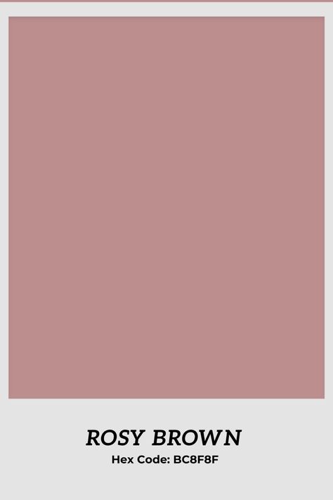 September Aesthetic, Rosy Brown, Rose Wall, Hex Colors, Wall Paint, Brown Color, Favorite Color, Color Palette, Prom