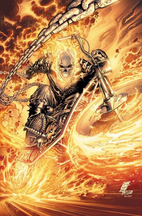 Ghost Rider #1 (Variant) by Marc Silvestri Ghost Raider, Ghost Rider Johnny Blaze, Johnny Blaze, Ghost Rider Wallpaper, Spirit Of Vengeance, Bd Art, Superhero Comics, Marvel Comics Art, Ms Marvel