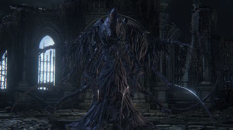 Mergo's Wet Nurse Gallery | Bloodborne Wiki Bloodborne Enemies, Cathedral Tattoo, Wet Nurse, Spooky Eyes, Old Blood, Soul Game, Gothic Cathedral, Bloodborne, Model Gallery