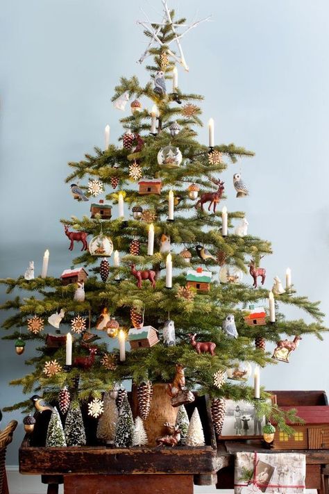 Your family and friends will swoon over these unique designs. Woodland Christmas Tree, Country Christmas Trees, Christmas Tress, Small Christmas Tree, 22 December, Woodland Christmas, Rustic Christmas Tree, Christmas Decorations Rustic, Christmas Tree Themes