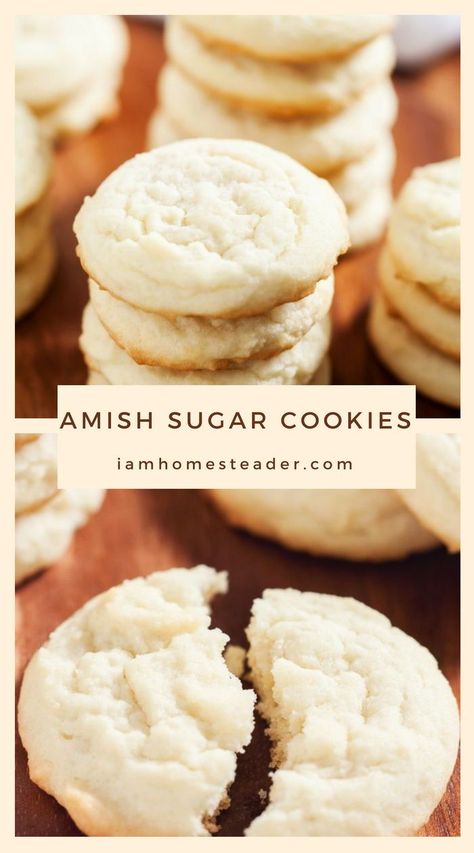 This modern adaptation of Amish sugar cookies produces the softest, no-fuss sugar cookies that will ever come out of your oven, just like grandma used to make!Visit iamhomesteader.com for more delicious mouth watering recipes and fresh from garden meals!# Amish Cookies, Garden Meals, Amish Sugar Cookies, Tomatoes Recipes, Cookies Easy, Easy Sugar Cookies, Sugar Cookie Recipe, Soft Sugar Cookies, 12 Tomatoes