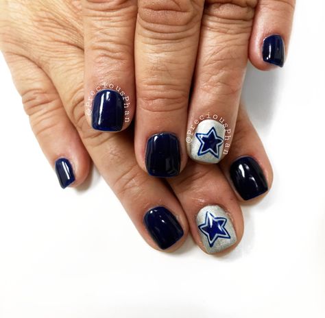 Dallas Cowboys Gel Nails, Dallas Nails Cowboys, Cowboys Nails Design, Dallas Cowboy Nails, Dallas Cowboys Nail Designs, Cowboys Nails, Nails Football, Dallas Cowboys Nails, Nfl Nails