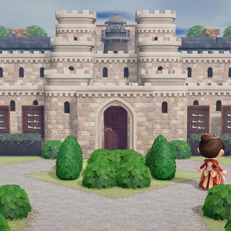 Michelle 👑 ACNH Addict on Instagram: "🏰 Borrekens Castle 🏰 Welcome back to part two of my castle series! This time around I’m taking a page from my sweet friend Mel’s book and collaborating with some of you amazingly talented people to show off some interiors. To kick us off, my sweet friend @saracita.acnh created this beautiful interior for the first castle from my last series. #acnhexterior #acnhinteriors #acnhterraforming #acnhaesthetic #crossingcreations Animal crossing ACNH castle eleg Acnh Castle Build, Acnh Cathedral, Acnh Castle Ideas, Animal Crossing Castle Ideas, Acnh Castle House, Borrekens Castle, Acnh Regency, Animal Crossing Castle, Acnh Castlecore