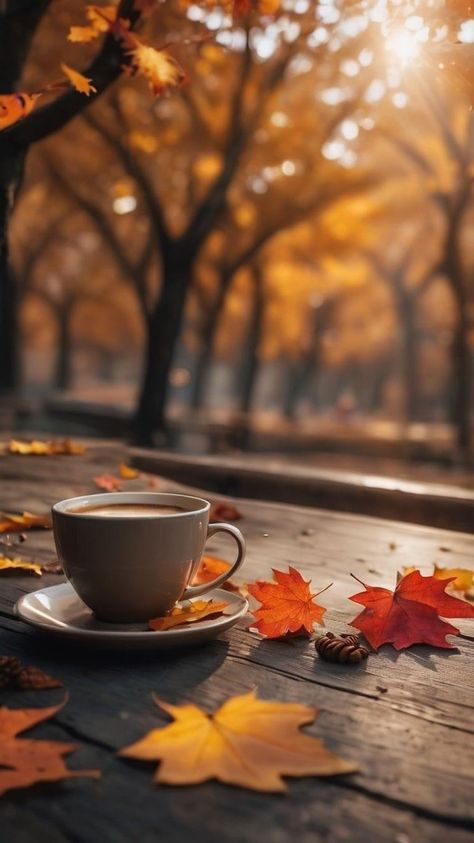 Fall Cafe Aesthetic, Fall Coffee Wallpaper, Cafe Wallpaper Aesthetic, Fall Coffee Aesthetic, Coffee Aesthetic Wallpaper, September Photography, Herbst Bucket List, Cute Fall Wallpaper, Autumn Magic