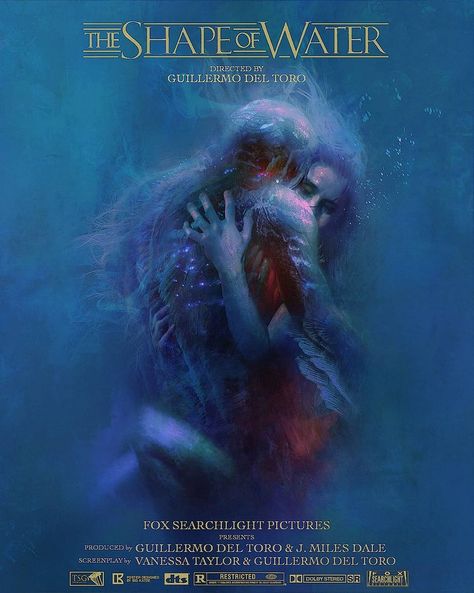 The Shape Of Water Poster, The Shape Of Water Movie, Water Movie, Shape Of Water, The Shape Of Water, Water Poster, Love Posters, Movie Titles, Creative Illustration