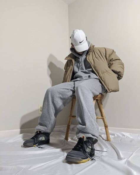 Off White Jordan 5 Outfit, Off White 5s Outfit, Jordan 5 Off White Outfit, Jordan 5 Outfit, Jordan 5s, Streetwear Inspo, White Jordans, Air Jordan 5, Jordan 5