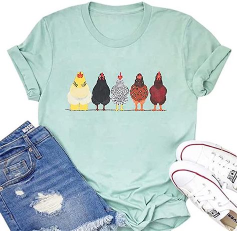 Chicken Signs, Crazy Chicken, Cute T Shirts, Farmer Shirt, Crazy Chicken Lady, Country Casual, Chicken Lady, Chicken Shirts, Cute Chickens